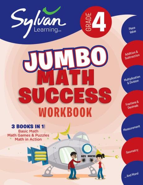4th Grade Jumbo Math Success Workbook: 3 Books in 1 --Basic Math; Math Games and Puzzles; Math in Action; Activities, Exercises, and Tips to Help Catch Up, Keep Up, and Get Ahead - Paperback | Diverse Reads