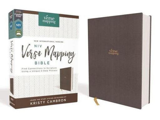 NIV, Verse Mapping Bible, Cloth over Board, Gray, Comfort Print: Find Connections in Scripture Using a Unique 5-Step Process - Hardcover | Diverse Reads