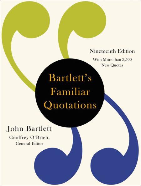 Bartlett's Familiar Quotations - Hardcover | Diverse Reads