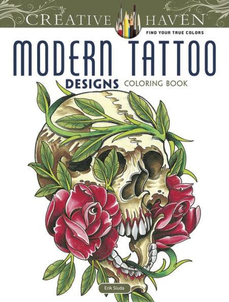 Creative Haven Modern Tattoo Designs Coloring Book - Paperback | Diverse Reads