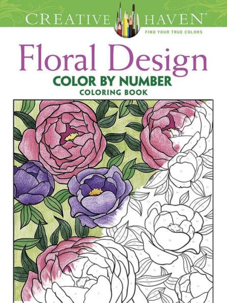 Creative Haven Floral Design Color by Number Coloring Book - Paperback | Diverse Reads