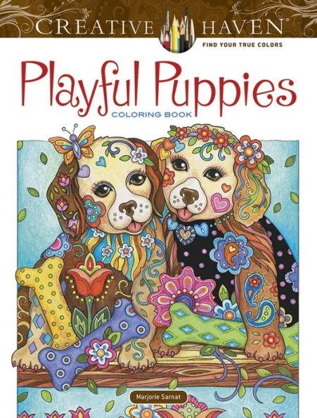 Creative Haven Playful Puppies Coloring Book - Paperback | Diverse Reads