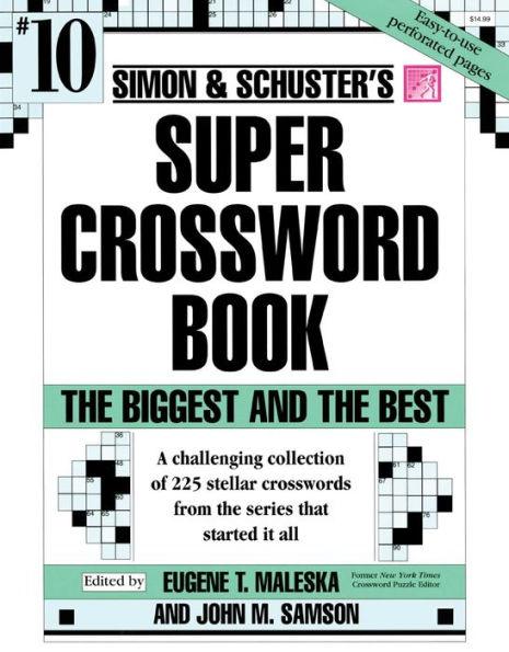 Simon & Schuster Super Crossword Puzzle Book #10 - Paperback | Diverse Reads