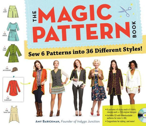 The Magic Pattern Book: Sew 6 Patterns into 36 Different Styles! - Paperback | Diverse Reads