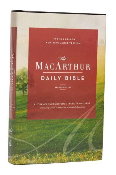 The NKJV, MacArthur Daily Bible, 2nd Edition, Hardcover, Comfort Print: A Journey Through God's Word in One Year - Hardcover | Diverse Reads