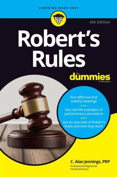 Robert's Rules For Dummies - Paperback | Diverse Reads