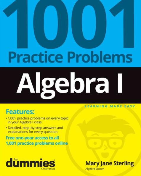 Algebra I: 1001 Practice Problems For Dummies (+ Free Online Practice) - Paperback | Diverse Reads