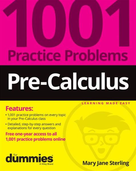 Pre-Calculus: 1001 Practice Problems For Dummies (+ Free Online Practice) - Paperback | Diverse Reads