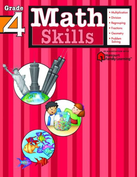 Math Skills: Grade 4 (Flash Kids Harcourt Family Learning) - Paperback | Diverse Reads