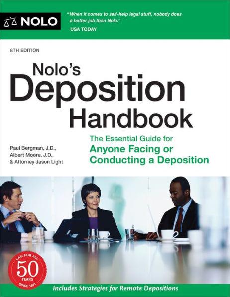 Nolo's Deposition Handbook: The Essential Guide for Anyone Facing or Conducting a Deposition - Paperback | Diverse Reads