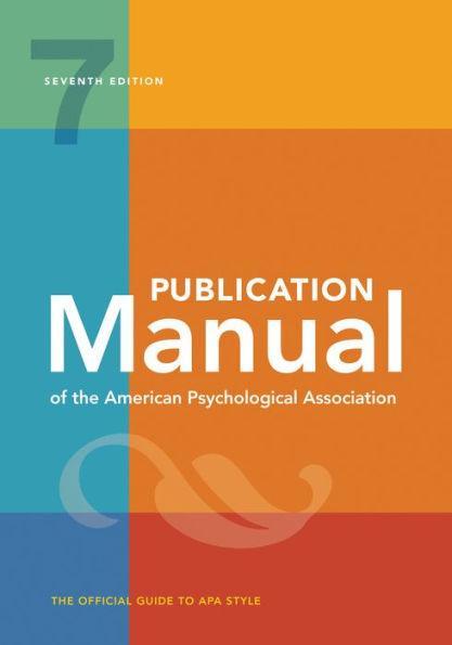 Publication Manual (OFFICIAL) 7th Edition of the American Psychological Association - Paperback(Seventh Edition) | Diverse Reads