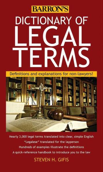 Dictionary of Legal Terms: Definitions and Explanations for Non-Lawyers - Paperback | Diverse Reads
