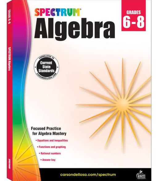 Spectrum Algebra, Grades 6-8 - Paperback | Diverse Reads