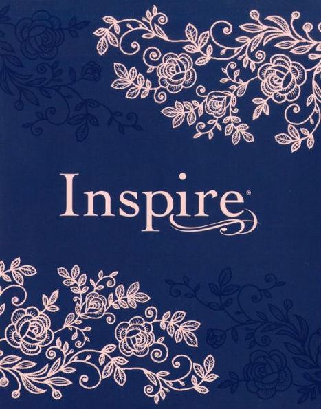 Inspire Bible NLT (Hardcover LeatherLike, Navy): The Bible for Coloring & Creative Journaling - Hardcover | Diverse Reads