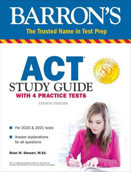 ACT Study Guide with 4 Practice Tests - Paperback | Diverse Reads