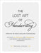 The Lost Art of Handwriting: Rediscover the Beauty and Power of Penmanship - Hardcover | Diverse Reads