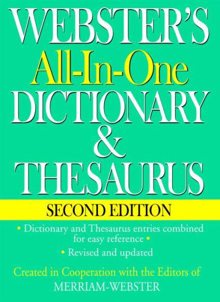 Webster's All-In-One Dictionary & Thesaurus - Hardcover | Diverse Reads