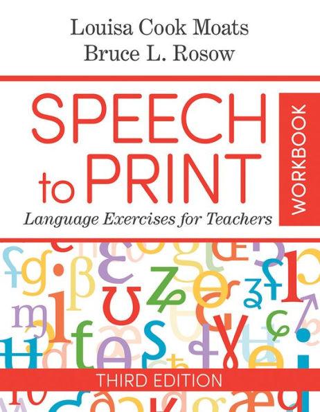 Speech to Print Workbook: Language Exercises for Teachers / Edition 3 - Paperback | Diverse Reads