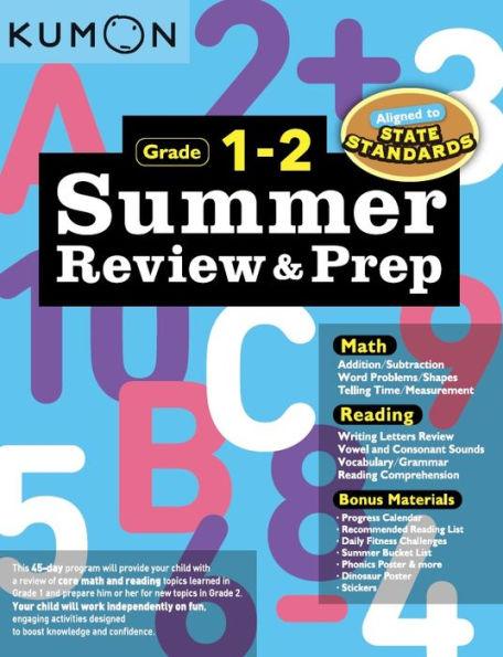 Kumon Summer Review & Prep 1-2 - Paperback | Diverse Reads