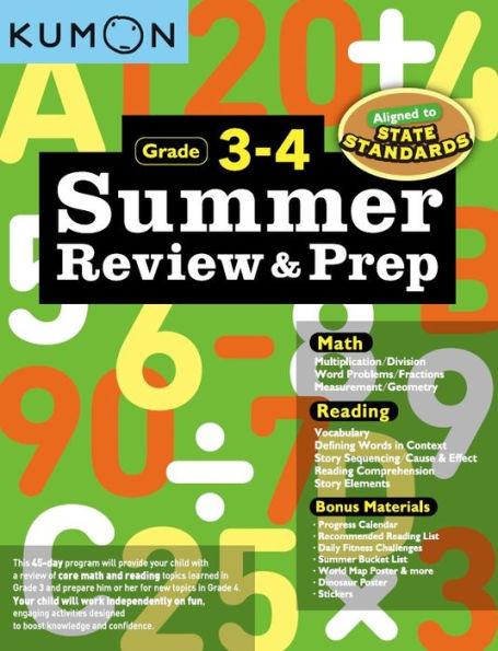 Kumon Summer Review & Prep 3-4 - Paperback | Diverse Reads