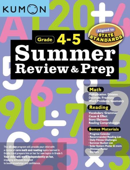 Kumon Summer Review & Prep 4-5 - Paperback | Diverse Reads