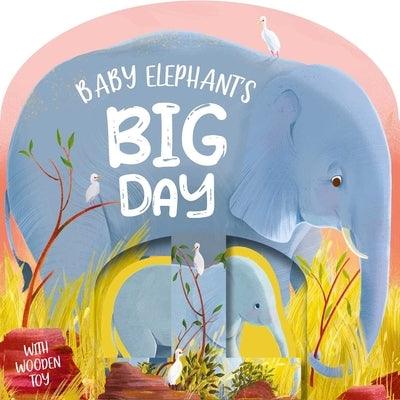 Baby Elephant's Big Day: Board Book with Wooden Toy - Board Book | Diverse Reads