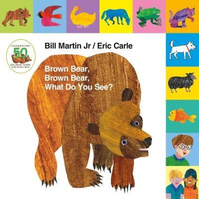 Lift-The-Tab: Brown Bear, Brown Bear, What Do You See? 50th Anniversary Edition - Board Book | Diverse Reads