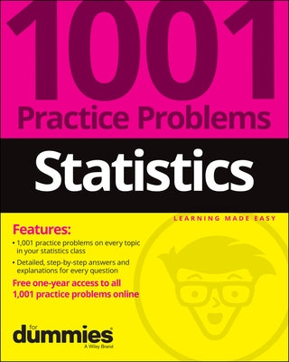 Statistics: 1001 Practice Problems For Dummies (+ Free Online Practice) - Paperback | Diverse Reads