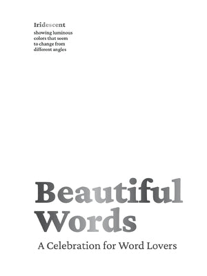 Beautiful Words: A Celebration for Word Lovers - Hardcover | Diverse Reads