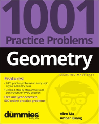 Geometry: 1001 Practice Problems For Dummies (+ Free Online Practice) - Paperback | Diverse Reads