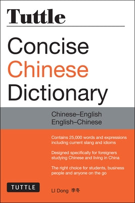 Tuttle Concise Chinese Dictionary: Chinese-English English-Chinese [Fully Romanized] - Paperback | Diverse Reads