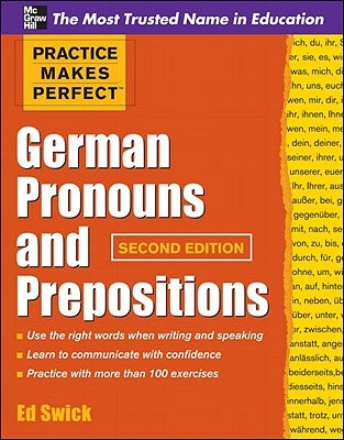 Practice Makes Perfect German Pronouns and Prepositions - Paperback | Diverse Reads