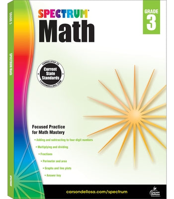 Spectrum Math Workbook, Grade 3 - Paperback | Diverse Reads