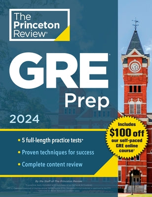 Princeton Review GRE Prep, 2024: 5 Practice Tests + Review & Techniques + Online Features - Paperback | Diverse Reads