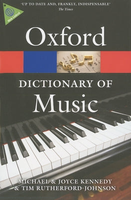 The Oxford Dictionary of Music - Paperback | Diverse Reads