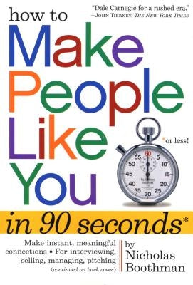 How to Make People Like You in 90 Seconds or Less - Paperback | Diverse Reads