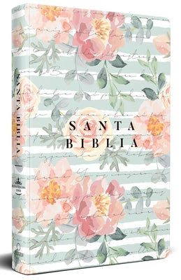 Biblia Reina Valera 1960 letra grande, tamaño manual, tapa dura rosas rosadas / Spanish Bible RVR 1960 Handy Size Large Print HC pink roses - Hardcover | Diverse Reads