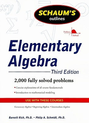Schaum's Outline of Elementary Algebra, 3ed - Paperback | Diverse Reads