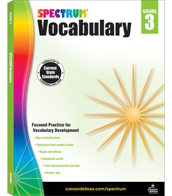 Spectrum Vocabulary, Grade 3 - Paperback | Diverse Reads