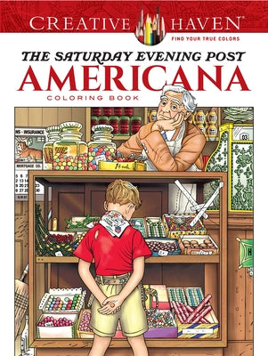 Creative Haven The Saturday Evening Post Americana Coloring Book - Paperback | Diverse Reads