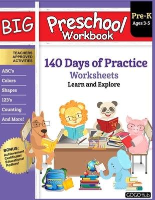 Big Preschool Workbook: Ages 3 - 5, 140+ Days of PreK Learning Materials, Fun Homeschool Curriculum Activities Help Pre K Kids Prep With Lette - Paperback | Diverse Reads