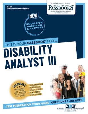Disability Analyst III (C-4457): Passbooks Study Guide - Paperback | Diverse Reads