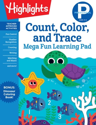 Preschool Count, Color, and Trace Mega Fun Learning Pad - Paperback | Diverse Reads