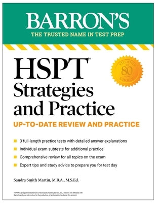 HSPT Strategies and Practice, Second Edition: 3 Practice Tests + Comprehensive Review + Practice + Strategies - Paperback | Diverse Reads