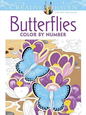 Creative Haven Butterflies Color by Number Coloring Book - Paperback | Diverse Reads