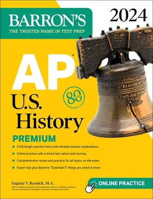 AP U.S. History Premium, 2024: 5 Practice Tests + Comprehensive Review + Online Practice - Paperback | Diverse Reads