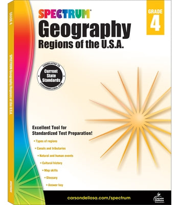 Spectrum Geography, Grade 4: Regions of the U.S.A. - Paperback | Diverse Reads