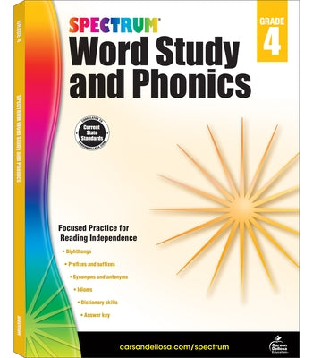 Spectrum Word Study and Phonics, Grade 4 - Paperback | Diverse Reads