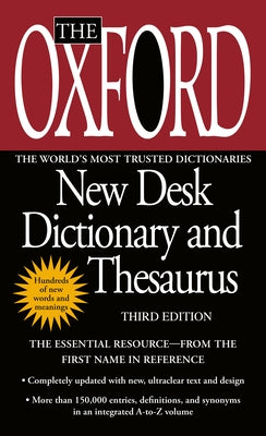 The Oxford New Desk Dictionary and Thesaurus - Paperback | Diverse Reads