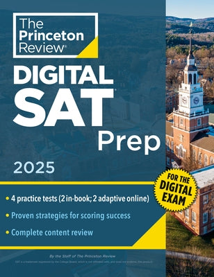 Princeton Review Digital SAT Prep, 2025: 4 Full-Length Practice Tests (2 in Book + 2 Adaptive Tests Online) + Review + Online Tools - Paperback | Diverse Reads